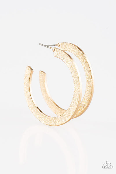Haute Glam Gold Hoop Earrings-Jewelry-Paparazzi Accessories-Ericka C Wise, $5 Jewelry Paparazzi accessories jewelry ericka champion wise elite consultant life of the party fashion fix lead and nickel free florida palm bay melbourne