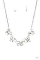 Heiress of Them All White Necklace-Jewelry-Paparazzi Accessories-Ericka C Wise, $5 Jewelry Paparazzi accessories jewelry ericka champion wise elite consultant life of the party fashion fix lead and nickel free florida palm bay melbourne