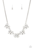 Heiress of Them All White Necklace-Jewelry-Paparazzi Accessories-Ericka C Wise, $5 Jewelry Paparazzi accessories jewelry ericka champion wise elite consultant life of the party fashion fix lead and nickel free florida palm bay melbourne