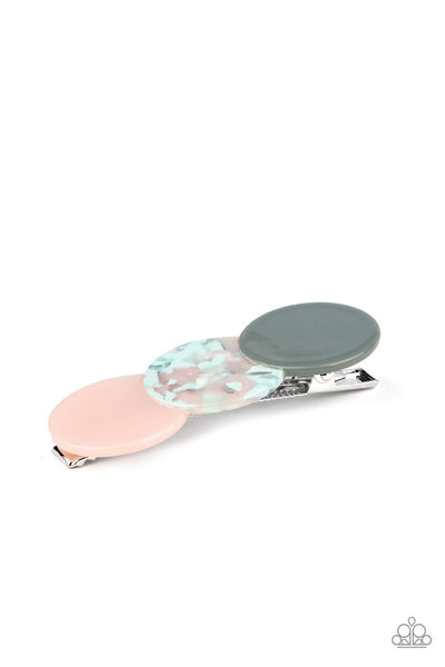 Hair Comes the Sun Pink Hair Clip-Jewelry-Paparazzi Accessories-Ericka C Wise, $5 Jewelry Paparazzi accessories jewelry ericka champion wise elite consultant life of the party fashion fix lead and nickel free florida palm bay melbourne