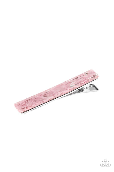 Hair Goals Pink Hair Clip-Jewelry-Paparazzi Accessories-Ericka C Wise, $5 Jewelry Paparazzi accessories jewelry ericka champion wise elite consultant life of the party fashion fix lead and nickel free florida palm bay melbourne