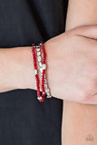 Hello Beautiful Red Bracelet-Jewelry-Paparazzi Accessories-Ericka C Wise, $5 Jewelry Paparazzi accessories jewelry ericka champion wise elite consultant life of the party fashion fix lead and nickel free florida palm bay melbourne