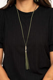 Hold My Tassel Green Necklace-Jewelry-Paparazzi Accessories-Ericka C Wise, $5 Jewelry Paparazzi accessories jewelry ericka champion wise elite consultant life of the party fashion fix lead and nickel free florida palm bay melbourne