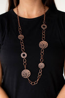 Holey Relic Copper Necklace-Jewelry-Paparazzi Accessories-Ericka C Wise, $5 Jewelry Paparazzi accessories jewelry ericka champion wise elite consultant life of the party fashion fix lead and nickel free florida palm bay melbourne