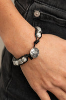 Homespun Stone White Bracelet-Jewelry-Paparazzi Accessories-Ericka C Wise, $5 Jewelry Paparazzi accessories jewelry ericka champion wise elite consultant life of the party fashion fix lead and nickel free florida palm bay melbourne