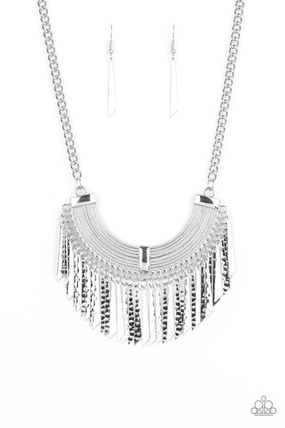 Impressively Incan Silver Necklace Paparazzi Accessories Ericka C Wise 5 Jewelry