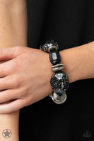 Glaze of Glory Black Bracelet-Jewelry-Paparazzi Accessories-Ericka C Wise, $5 Jewelry Paparazzi accessories jewelry ericka champion wise elite consultant life of the party fashion fix lead and nickel free florida palm bay melbourne