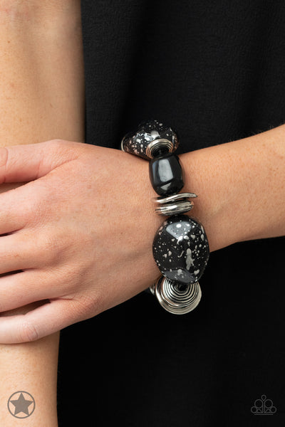 Glaze of Glory Black Bracelet-Jewelry-Paparazzi Accessories-Ericka C Wise, $5 Jewelry Paparazzi accessories jewelry ericka champion wise elite consultant life of the party fashion fix lead and nickel free florida palm bay melbourne