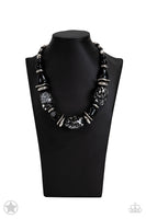 In Good Glazes Black Necklace-Jewelry-Paparazzi Accessories-Ericka C Wise, $5 Jewelry Paparazzi accessories jewelry ericka champion wise elite consultant life of the party fashion fix lead and nickel free florida palm bay melbourne