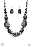 In Good Glazes Black Necklace-Jewelry-Paparazzi Accessories-Ericka C Wise, $5 Jewelry Paparazzi accessories jewelry ericka champion wise elite consultant life of the party fashion fix lead and nickel free florida palm bay melbourne