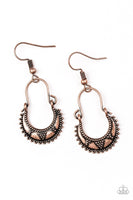 Industrially Indigenous Copper Earrings-Jewelry-Paparazzi Accessories-Ericka C Wise, $5 Jewelry Paparazzi accessories jewelry ericka champion wise elite consultant life of the party fashion fix lead and nickel free florida palm bay melbourne
