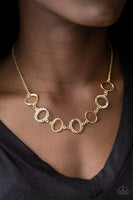 Inner Beauty Gold Necklace-Jewelry-Paparazzi Accessories-Ericka C Wise, $5 Jewelry Paparazzi accessories jewelry ericka champion wise elite consultant life of the party fashion fix lead and nickel free florida palm bay melbourne