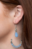 Lovely Lucidity Blue Earrings-Jewelry-Paparazzi Accessories-Ericka C Wise, $5 Jewelry Paparazzi accessories jewelry ericka champion wise elite consultant life of the party fashion fix lead and nickel free florida palm bay melbourne