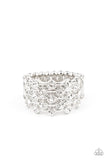 Metro Motivation White Ring-Jewelry-Paparazzi Accessories-Ericka C Wise, $5 Jewelry Paparazzi accessories jewelry ericka champion wise elite consultant life of the party fashion fix lead and nickel free florida palm bay melbourne