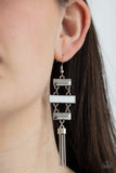 Mind, Body, and Seoul White Earrings-Jewelry-Paparazzi Accessories-Ericka C Wise, $5 Jewelry Paparazzi accessories jewelry ericka champion wise elite consultant life of the party fashion fix lead and nickel free florida palm bay melbourne