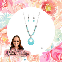 Oasis Goddess Blue Necklace-Jewelry-Paparazzi Accessories-Ericka C Wise, $5 Jewelry Paparazzi accessories jewelry ericka champion wise elite consultant life of the party fashion fix lead and nickel free florida palm bay melbourne