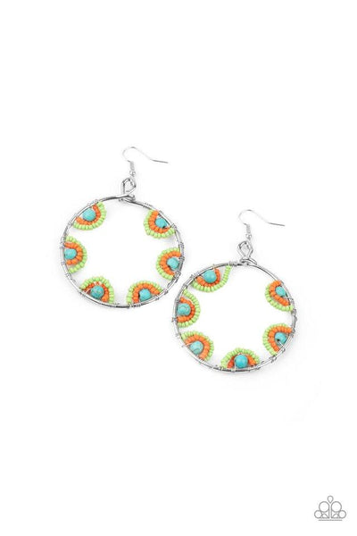 Off the Rim Multi Earrings-Jewelry-Paparazzi Accessories-Ericka C Wise, $5 Jewelry Paparazzi accessories jewelry ericka champion wise elite consultant life of the party fashion fix lead and nickel free florida palm bay melbourne