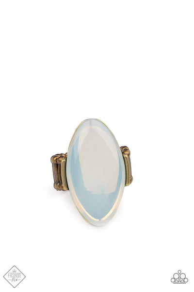 Opal Odyssey Brass Ring-Jewelry-Paparazzi Accessories-Ericka C Wise, $5 Jewelry Paparazzi accessories jewelry ericka champion wise elite consultant life of the party fashion fix lead and nickel free florida palm bay melbourne