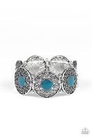Painted Garden Blue Bracelet-Jewelry-Paparazzi Accessories-Ericka C Wise, $5 Jewelry Paparazzi accessories jewelry ericka champion wise elite consultant life of the party fashion fix lead and nickel free florida palm bay melbourne
