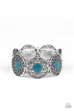 Painted Garden Blue Bracelet-Jewelry-Paparazzi Accessories-Ericka C Wise, $5 Jewelry Paparazzi accessories jewelry ericka champion wise elite consultant life of the party fashion fix lead and nickel free florida palm bay melbourne