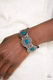Painted Garden Blue Bracelet-Jewelry-Paparazzi Accessories-Ericka C Wise, $5 Jewelry Paparazzi accessories jewelry ericka champion wise elite consultant life of the party fashion fix lead and nickel free florida palm bay melbourne