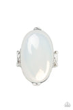 Opal Opulence White Ring-Jewelry-Paparazzi Accessories-Ericka C Wise, $5 Jewelry Paparazzi accessories jewelry ericka champion wise elite consultant life of the party fashion fix lead and nickel free florida palm bay melbourne