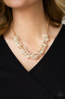 Pardon my Fringe Gold Necklace-Jewelry-Paparazzi Accessories-Ericka C Wise, $5 Jewelry Paparazzi accessories jewelry ericka champion wise elite consultant life of the party fashion fix lead and nickel free florida palm bay melbourne