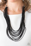 Peacefully Pacific Black Necklace-Jewelry-Paparazzi Accessories-Ericka C Wise, $5 Jewelry Paparazzi accessories jewelry ericka champion wise elite consultant life of the party fashion fix lead and nickel free florida palm bay melbourne
