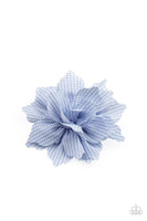 Plaid Prairies Blue Hair Clip-Jewelry-Paparazzi Accessories-Ericka C Wise, $5 Jewelry Paparazzi accessories jewelry ericka champion wise elite consultant life of the party fashion fix lead and nickel free florida palm bay melbourne