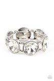 Powerhouse Hustle White Bracelet-Jewelry-Paparazzi Accessories-Ericka C Wise, $5 Jewelry Paparazzi accessories jewelry ericka champion wise elite consultant life of the party fashion fix lead and nickel free florida palm bay melbourne