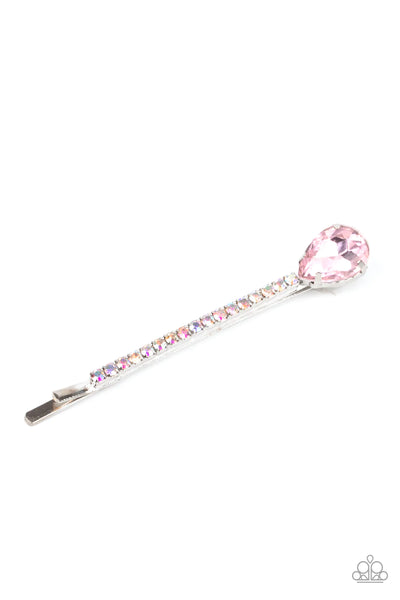 Princess Precision Pink Hair Clip-Jewelry-Paparazzi Accessories-Ericka C Wise, $5 Jewelry Paparazzi accessories jewelry ericka champion wise elite consultant life of the party fashion fix lead and nickel free florida palm bay melbourne