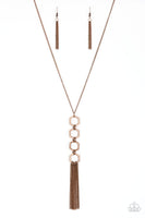 Ready, Set, GEO Copper Necklace-Jewelry-Paparazzi Accessories-Ericka C Wise, $5 Jewelry Paparazzi accessories jewelry ericka champion wise elite consultant life of the party fashion fix lead and nickel free florida palm bay melbourne