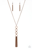 Ready, Set, GEO Copper Necklace-Jewelry-Paparazzi Accessories-Ericka C Wise, $5 Jewelry Paparazzi accessories jewelry ericka champion wise elite consultant life of the party fashion fix lead and nickel free florida palm bay melbourne