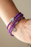 Really Romantic Purple Bracelet-Jewelry-Ericka C Wise, $5 Jewelry-Ericka C Wise, $5 Jewelry Paparazzi accessories jewelry ericka champion wise elite consultant life of the party fashion fix lead and nickel free florida palm bay melbourne