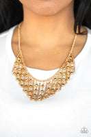 Rebel Remix Gold Necklace-Jewelry-Paparazzi Accessories-Ericka C Wise, $5 Jewelry Paparazzi accessories jewelry ericka champion wise elite consultant life of the party fashion fix lead and nickel free florida palm bay melbourne