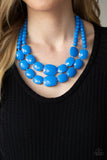 Resort Ready Blue Necklace-Jewelry-Paparazzi Accessories-Ericka C Wise, $5 Jewelry Paparazzi accessories jewelry ericka champion wise elite consultant life of the party fashion fix lead and nickel free florida palm bay melbourne