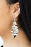 Resplendent Reflection Silver Earrings-Jewelry-Paparazzi Accessories-Ericka C Wise, $5 Jewelry Paparazzi accessories jewelry ericka champion wise elite consultant life of the party fashion fix lead and nickel free florida palm bay melbourne