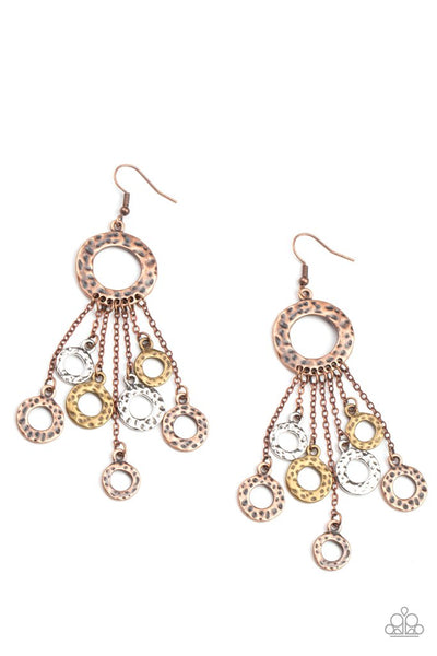 Right Under Your Noise Multi Earrings-Jewelry-Paparazzi Accessories-Ericka C Wise, $5 Jewelry Paparazzi accessories jewelry ericka champion wise elite consultant life of the party fashion fix lead and nickel free florida palm bay melbourne