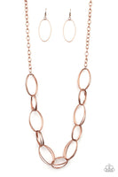 Ring Bling Copper Necklace-Jewelry-Paparazzi Accessories-Ericka C Wise, $5 Jewelry Paparazzi accessories jewelry ericka champion wise elite consultant life of the party fashion fix lead and nickel free florida palm bay melbourne