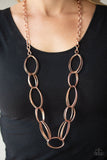 Ring Bling Copper Necklace-Jewelry-Paparazzi Accessories-Ericka C Wise, $5 Jewelry Paparazzi accessories jewelry ericka champion wise elite consultant life of the party fashion fix lead and nickel free florida palm bay melbourne