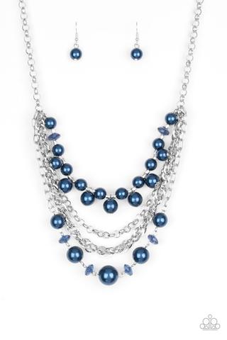 Rockin' Rocette Blue Necklace-Jewelry-Paparazzi Accessories-Ericka C Wise, $5 Jewelry Paparazzi accessories jewelry ericka champion wise elite consultant life of the party fashion fix lead and nickel free florida palm bay melbourne
