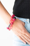 Rockin' Rock Candy Pink Bracelet-Jewelry-Paparazzi Accessories-Ericka C Wise, $5 Jewelry Paparazzi accessories jewelry ericka champion wise elite consultant life of the party fashion fix lead and nickel free florida palm bay melbourne