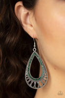 Royal Finesse Green Earrings-Jewelry-Paparazzi Accessories-Ericka C Wise, $5 Jewelry Paparazzi accessories jewelry ericka champion wise elite consultant life of the party fashion fix lead and nickel free florida palm bay melbourne