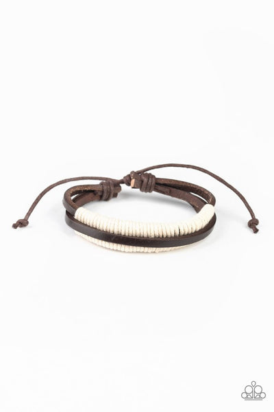 Rugged Roper Brown Bracelet-Jewelry-Paparazzi Accessories-Ericka C Wise, $5 Jewelry Paparazzi accessories jewelry ericka champion wise elite consultant life of the party fashion fix lead and nickel free florida palm bay melbourne