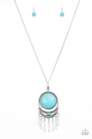 Rural Rustler Blue Necklace-Jewelry-Paparazzi Accessories-Ericka C Wise, $5 Jewelry Paparazzi accessories jewelry ericka champion wise elite consultant life of the party fashion fix lead and nickel free florida palm bay melbourne