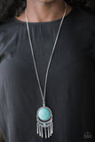 Rural Rustler Blue Necklace-Jewelry-Paparazzi Accessories-Ericka C Wise, $5 Jewelry Paparazzi accessories jewelry ericka champion wise elite consultant life of the party fashion fix lead and nickel free florida palm bay melbourne