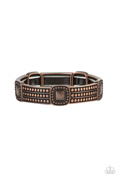 Rustic Redux Copper Bracelet-Jewelry-Paparazzi Accessories-Ericka C Wise, $5 Jewelry Paparazzi accessories jewelry ericka champion wise elite consultant life of the party fashion fix lead and nickel free florida palm bay melbourne