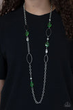 Sheer as Fate Green Necklace-Jewelry-Paparazzi Accessories-Ericka C Wise, $5 Jewelry Paparazzi accessories jewelry ericka champion wise elite consultant life of the party fashion fix lead and nickel free florida palm bay melbourne