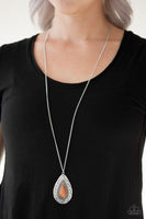 Sedona Solstic Orange Necklace-Jewelry-Paparazzi Accessories-Ericka C Wise, $5 Jewelry Paparazzi accessories jewelry ericka champion wise elite consultant life of the party fashion fix lead and nickel free florida palm bay melbourne