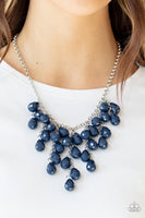 Serenely Scattered Blue Necklace-Jewelry-Paparazzi Accessories-Ericka C Wise, $5 Jewelry Paparazzi accessories jewelry ericka champion wise elite consultant life of the party fashion fix lead and nickel free florida palm bay melbourne